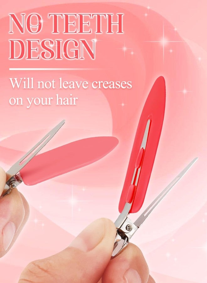 MADHOLLY 8Pcs No Bend No Crease Hair Clips- Styling Duck Bill Clips Alligator Hair Barrettes for Styling Sectioning, Small Gifts for Women Girl Salon Hairstyle Hairdressing Bangs Waves, Gradient Pink - Image 3